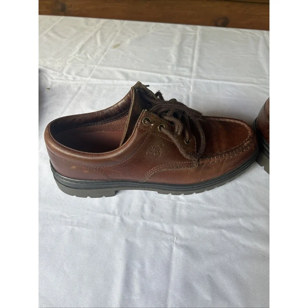 Vintage Timberland 69037 Leather Moc Toe Oxfords Shoes With Box Men's Size 10 M